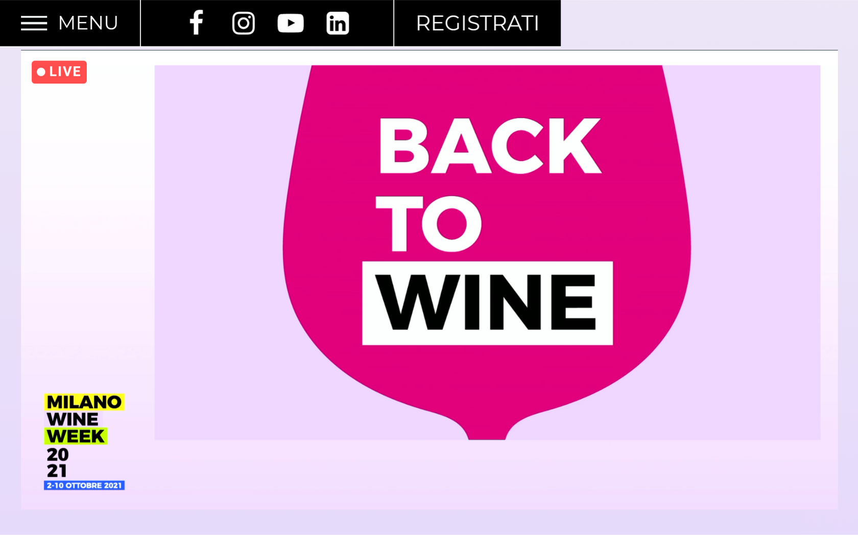 Back to Wine Milano Wine Week 2021