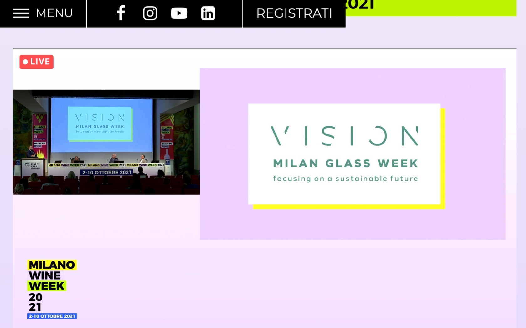 MWW e Vision Milan Glass Week 2021