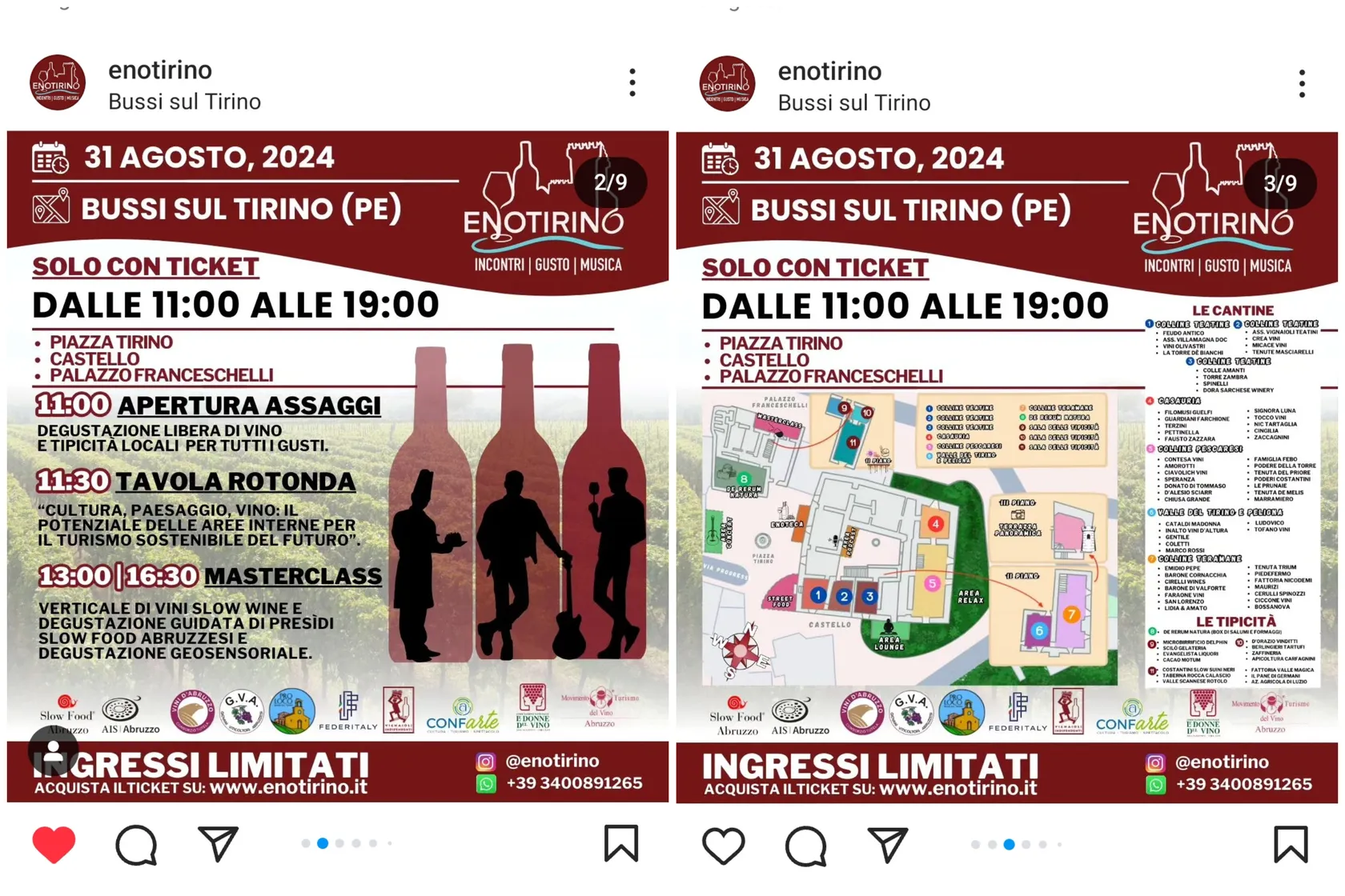 Programma e mappa Enotirino