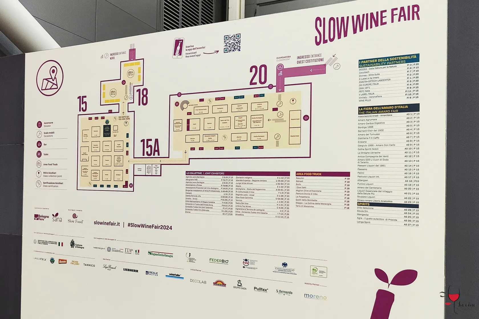 Mappa padiglioni Slow Wine Fair a Bologna Fiere