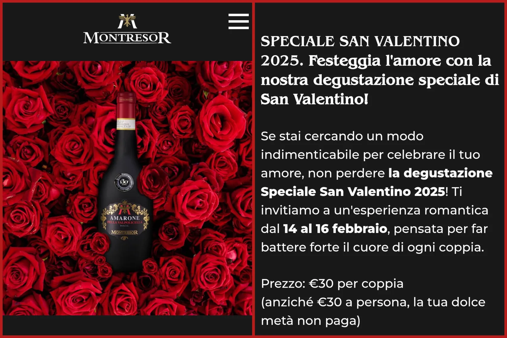 San Valentino in cantina da Cantine Montresor - Veneto